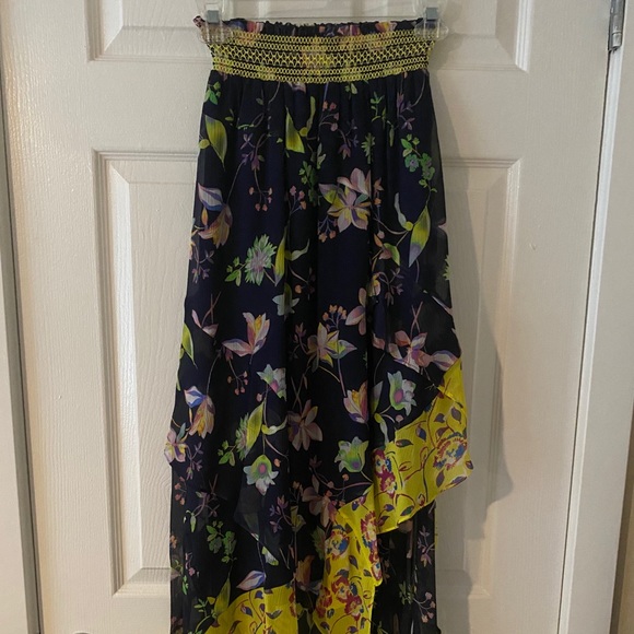 Tanya Taylor Esmee Asymmetrical Floral Silk Skirt - Picture 5 of 6